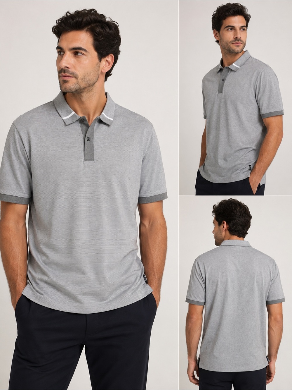 BOSS Hugo Boss Parlay 192 Mercerised Cotton Polo Gray XXL
